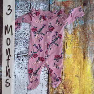 Gently worn light footed baby girl pajamas